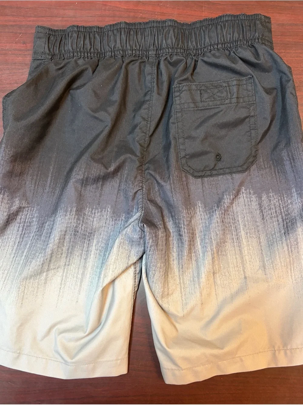 Abercrombie Kids boys Black to gray Ombre Swim Trunks size 11-12 VGC
